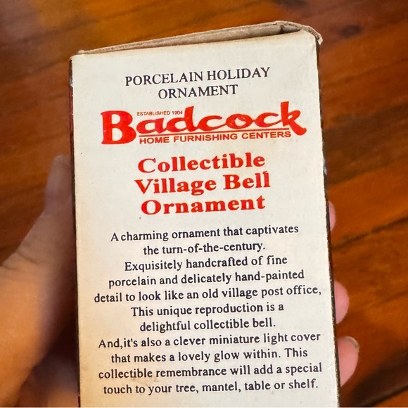 Set of 2 Vintage Badcock Bell Ornaments Old Mill & Post Office in Original Boxes - Picture 12 of 16